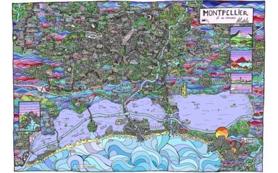 ALCATELA – Dessin carte de Montpellier