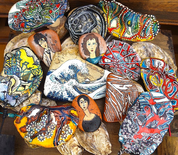 Les Huîtres Autrement – Peinture sur coquillage